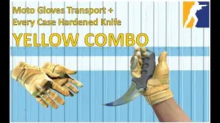 Moto Gloves Transport + All Case Hardened Knife | YELLOW COMBO | CS2 Showcase