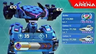 Stalker & Carbine 12 - Double Monster Kill - 35 Kills - Mech Arena: Robot Showdown
