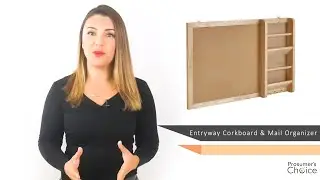 Prosumer's Choice Entryway Cork Bulletin Board and Mail Organizer with Key and Jewelry Hooks