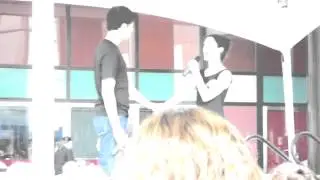 Kyle Barisich and Marni Raab sing 