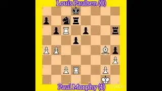 Paul Morphy vs Louis Paulsen || American Chess Congress, 1857 #chess