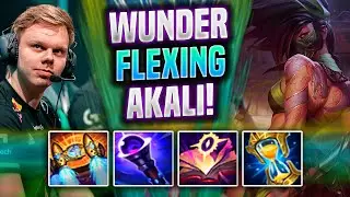 WUNDER FLEXING WITH AKALI! - G2 Wunder Plays Akali MID vs Fizz! | Patch 11.22