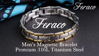 Feraco Mens Magnetic Bracelets for Arthritis Pain & Carpal Tunnel Relief
