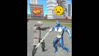 Rope Hero Mafia City Wars (Prof. Brown Dangerous Quest) rope hero drive green monster truck on stair