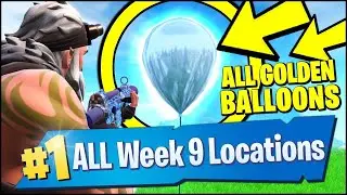Fortnite Pop 10 Golden Balloons تحدي البالونات الذهبية