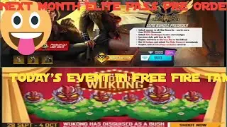 TODAY'S EVENT IN FREE FIRE / NEXT MONTH ELITE PASS PRE ORDER IN TAMIL