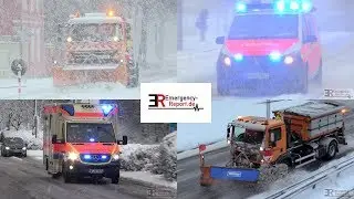 [STARKER SCHNEEFALL IN NRW] - Einsatzfahrten | Chaos | Winterdienste im Dauereinsatz -