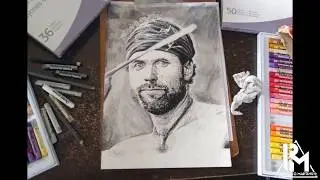 Matt Graham Portrait - Crayon Drawing