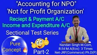 Accounting for NPO MCQ| Not for Profit Organization'| Reciept & Payment Ac| Income & Expenditure Ac