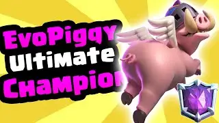Hitting Ultimate Champion with Evo Royal Hogs - Clash Royale