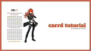 simple carrd tutorial — © to akulvur on twt