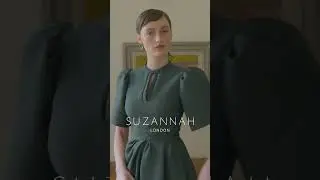 Delphine Occasion Dress Forest Green Cloqu&eacute; | Suzannah London