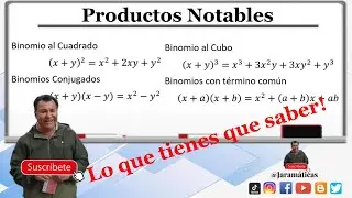 Productos notables | Binomio al cuadrado y cubo | Binomios conjugados | Binomios con término común
