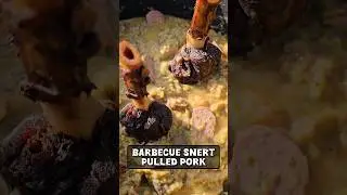 Barbecue snert pulled pork ofwel Erwten soep  uit de Dutch oven