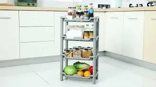 QUALIWARE 4 TIER SHOWER CADDY CORNER RUST PROOF SHELF KITCHEN BATHROOM FRUIT VEGETABLE ( RECTANGLE )