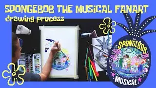 Drawing process - Spongebob the musical fanart