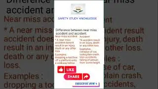 DIFFERINT BETWEEN NEAR MISS ACCIDENT AND ACCIDEINT // IN HINDI // SAFETY STUDY KNOWLEDGE #knowledge
