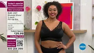 Rhonda Shear 3pack PinUp Bra with Removable Pads