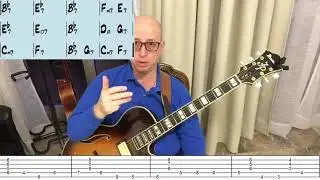 Accompagnare un blues jazz in Bb con accordi e walking bass