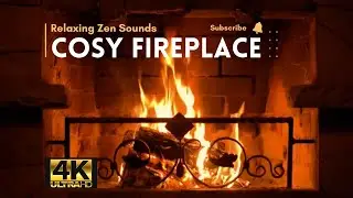 Cozy Open Fireplace | Ambiance for Relaxation | Crackling Fire Sounds
