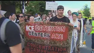 Boston Traffic Stops For Hundreds Protesting Immigration Detention Center Conditions