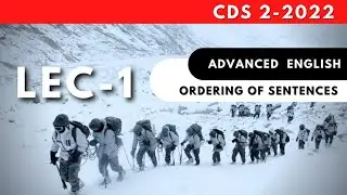 CDS 2-2022 : Advanced English | Ordering of sentences | Lec-01