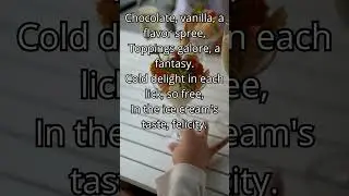 Creamy Concoctions: A Prose Exploration of Frozen Desserts #poem #poetry #shorts #art👍👄🔔🛫✒️