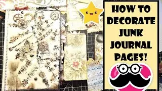 SIMPLE TIPS TO DECORATE JUNK JOURNAL PAGES! The Paper Outpost :)