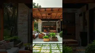 Rustic outdoor living room landscape p.3 #outdoordecor #shorts #landscape