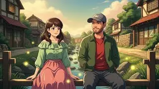 A Soft Romantic Moment 🌿 | Ghibli-Style Village Animation