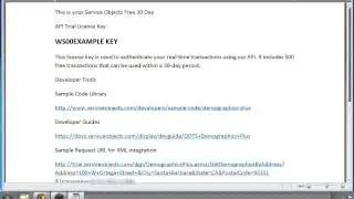 My Account: Get Started with Your Free API Trial Key | Service Objects