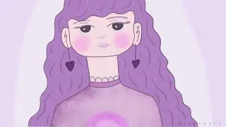 how i use procreate to draw (violet) by pamela joy