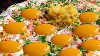 Biggest 10 Eggs Karam Dosa Recipe | Egg Dosa varieties | Egg Masala Karam Dosa Making in Streets