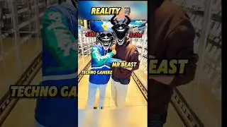 Real vs reality 🗿 CarryMinati Collab with MrBeast 💀 Techno Gamerz Meet MrBeast 🤯#technogamerz