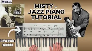 Misty Piano Tutorial | Easy Jazz Piano Tutorial | Jazz Sheet Music PDF