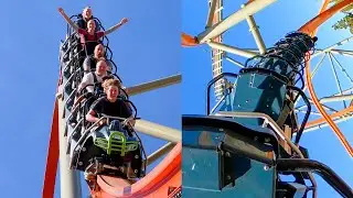 RailBlazer Roller Coaster! Back Seat POV! California's Great America
