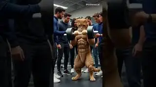 Cat Lifts Dumbbells in the Gym 😳 | Subscribe #Shorts