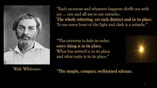 The Universe is Duly In Order:  Whitman's Mystical Revelation