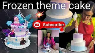 Frozen theme cake design with Rice paper | Frozen cake design|Reetu&rsquo;s cake #frozencake #frozentheme