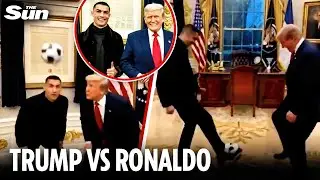 Trump's bizarre AI video PLAYING SOCCER with Ronaldo inside the Oval Office