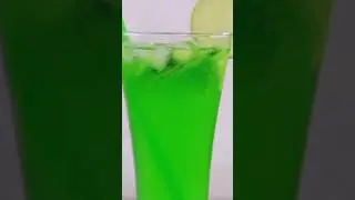 Green Curacao Lemonade With Homemade Syrup|Green Lagoon Mocktail|Ramadan Special#SummerDrinks#shorts