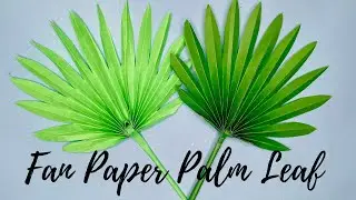DIY Fan Palm Leaves #shorts #youtubeshorts #craft #papercraft #paperleaf #leafart