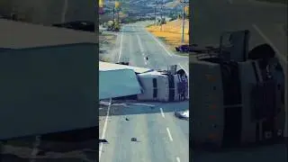 Amazing Realistic highway car crashes #beamngdrive #littletechno #crashdriving #crash
