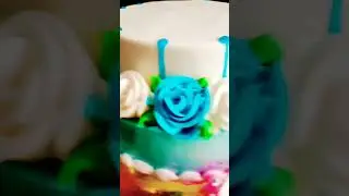 step cake blue , vanilla ❤️❤️👍 #subscribe #shote #cakedesign