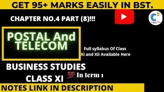 Class11Businessstudies || Chapter 4 ||Part8 Types of services || Postal and telecomservices .|| BST.