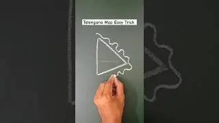telengana map drawing easy | telengana map drawing | telengana map drawing easy trick