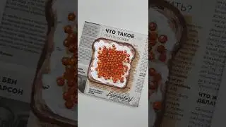 Oil Painting of Caviar Toast 🍞🎨 #oilpainting #caviarart #foodart #art #artshorts #paintingprocess
