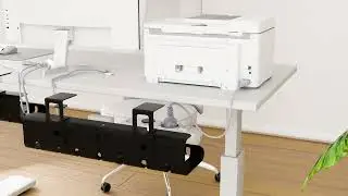 Yelvio Under-Desk Cable Management Tray | No-Drill Clamp-On Desk Organizer
