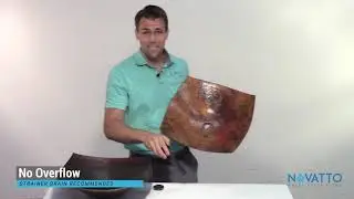 Product Demo of Square Hammered Copper Vessel Sink in Antique TCV-007AN + TCV-007NA