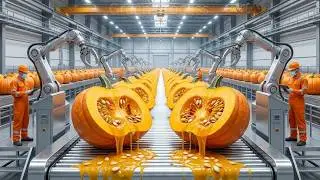 How They Harvest Pumpkins for Pie Filling: Inside a Pumpkin Processing Factory (Full Process)